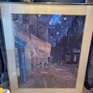 🔥Vincent Van Gogh - The Cafe. Print. Framed. Nice Condition.